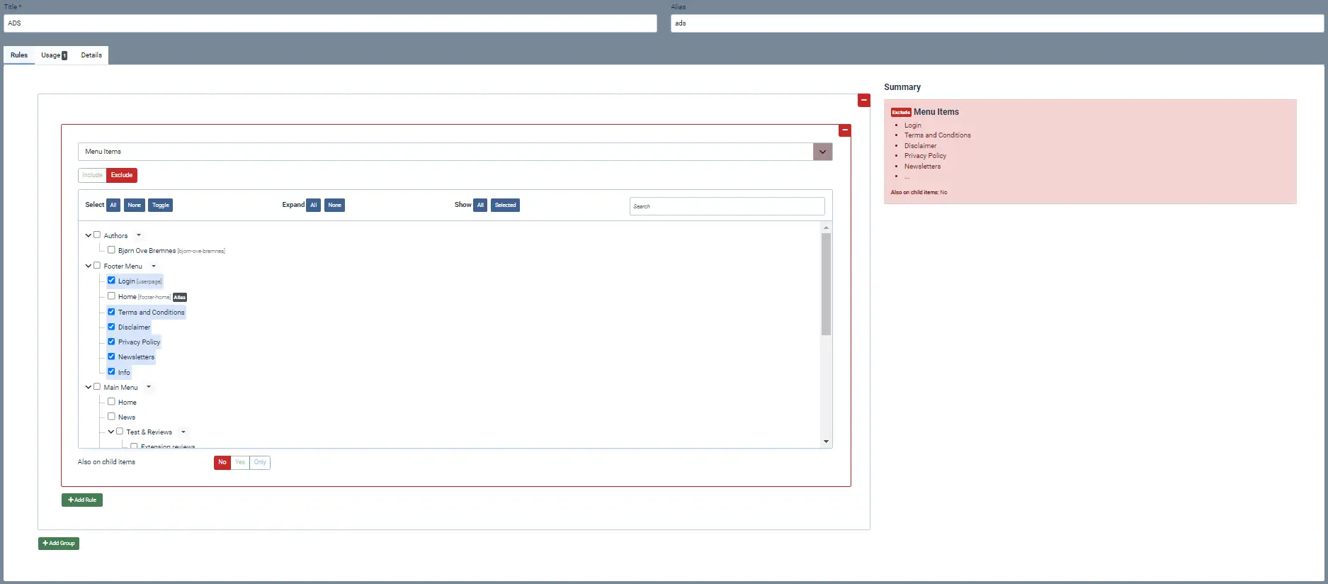 Regular Labs - Advanced Module Manager: Conditions demo