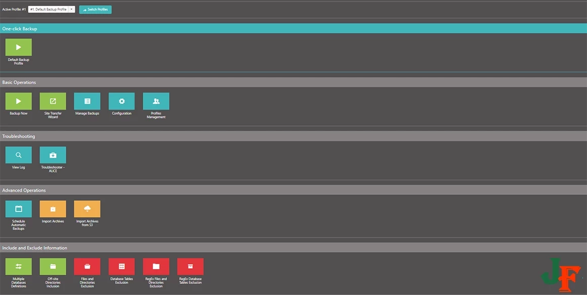 10 Musthave extensions: Akeeba Backup Buttons